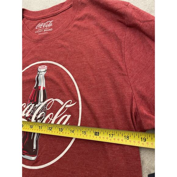 NWT Coca Cola Bottle Circle Tee LUCKY BRAND Size Medium Red Shirt - Picture 6 of 8